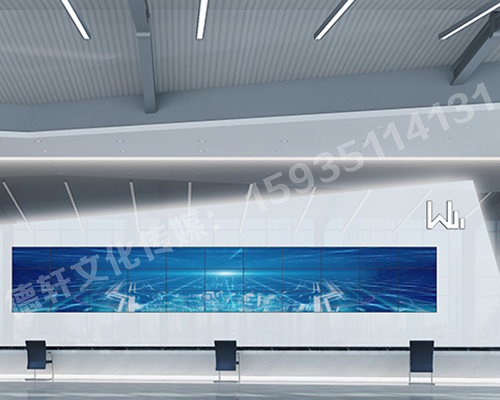 萬國質(zhì)保二手車交易港 服務(wù)臺(tái)背景墻logo 三面發(fā)光字